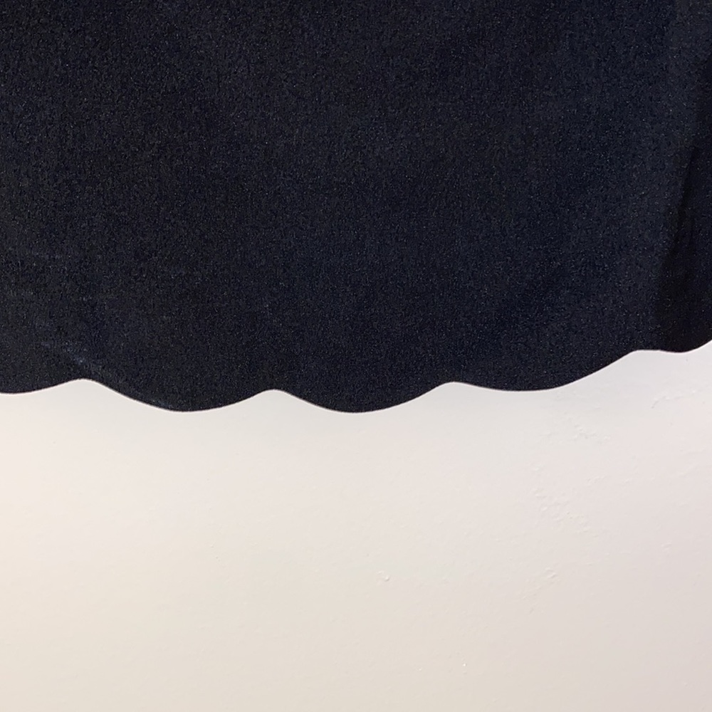 NWT J Crew Black Scalloped Tank Blouse Women's Size 10 - Picture 7 of 9